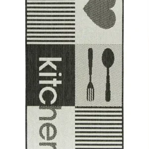 Protiskluzový kuchyňský koberec/ běhoun Flex 19053/08 šedý Finální Výprodej