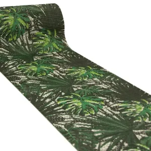 Koupelnová pěnová rohož Softy-tex Monstera zelená / černá Cenově Výhodný