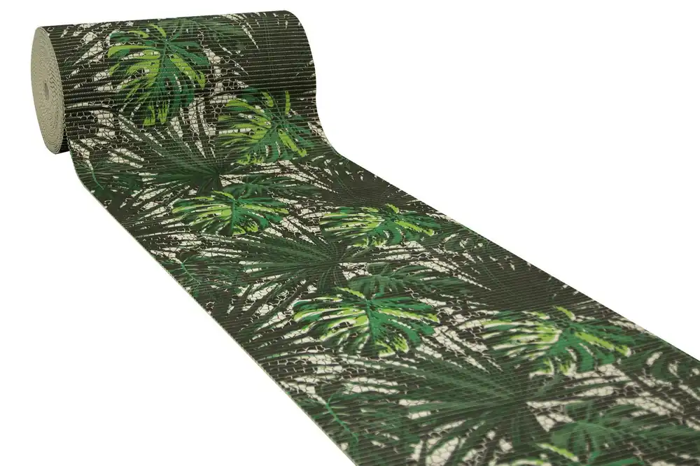 Koupelnová pěnová rohož Softy-tex Monstera zelená / černá Cenově Výhodný
