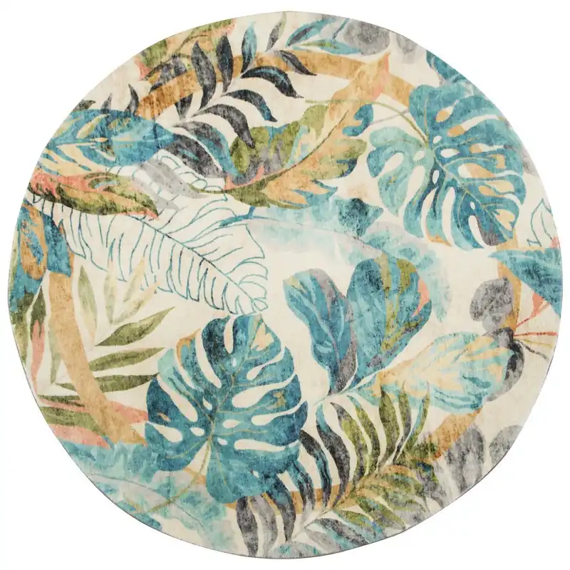 Zlevněný Koberec Tropical tyrkysový / krémový