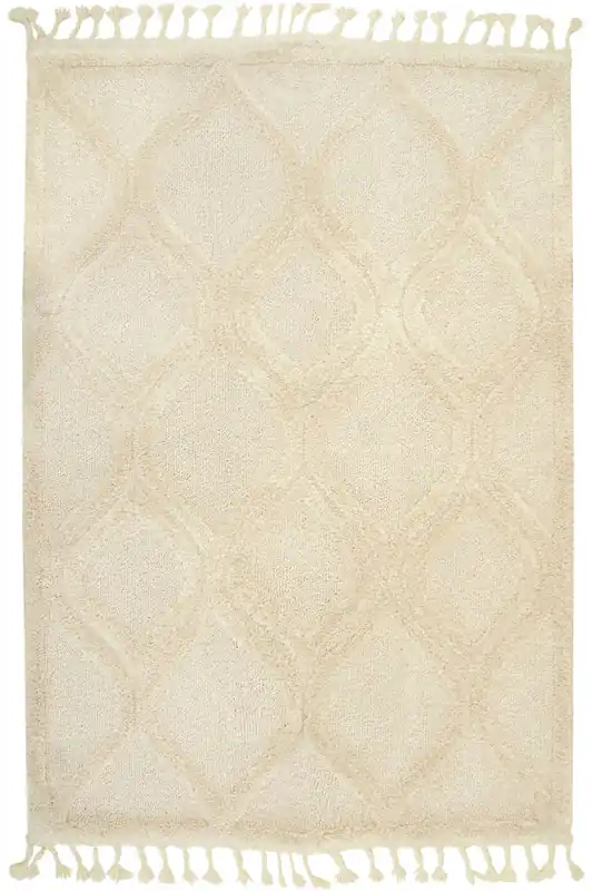 Top Prodej Koberec Berber 7063 Romby 3D slonová kost