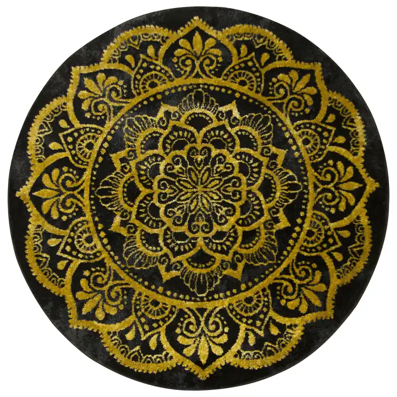 Koberec Festival Gold 5867A Ornament černý / zlatý Must-Have