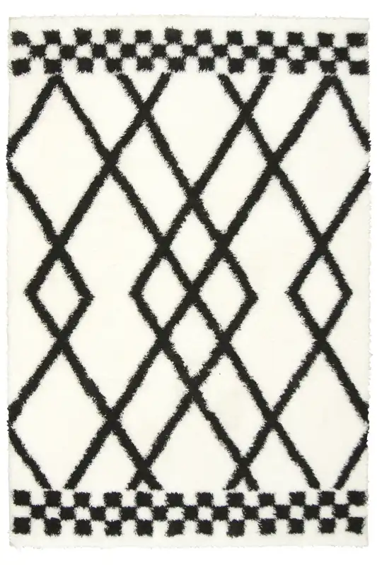 Koberec Boho 656 Romby krémový / černý Výprodej