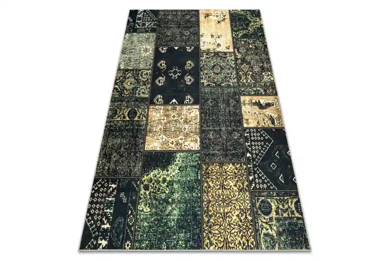 Koberec ANTIKA Ancient Olive patchwork zelený Akce
