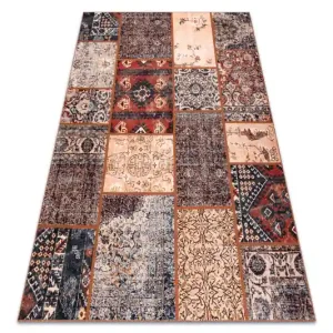 Koberec ANTIKA Ancient Rust patchwork terakota Sleva