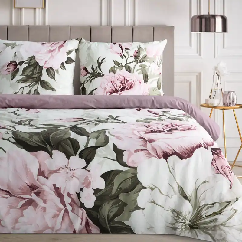 Super Cena Ložní souprava PEONY bílá / růžová