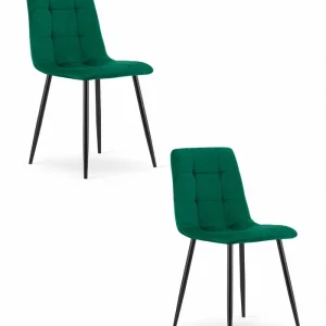 Omezená Nabídka Set jídelních židlí KARA zelené (2 ks)