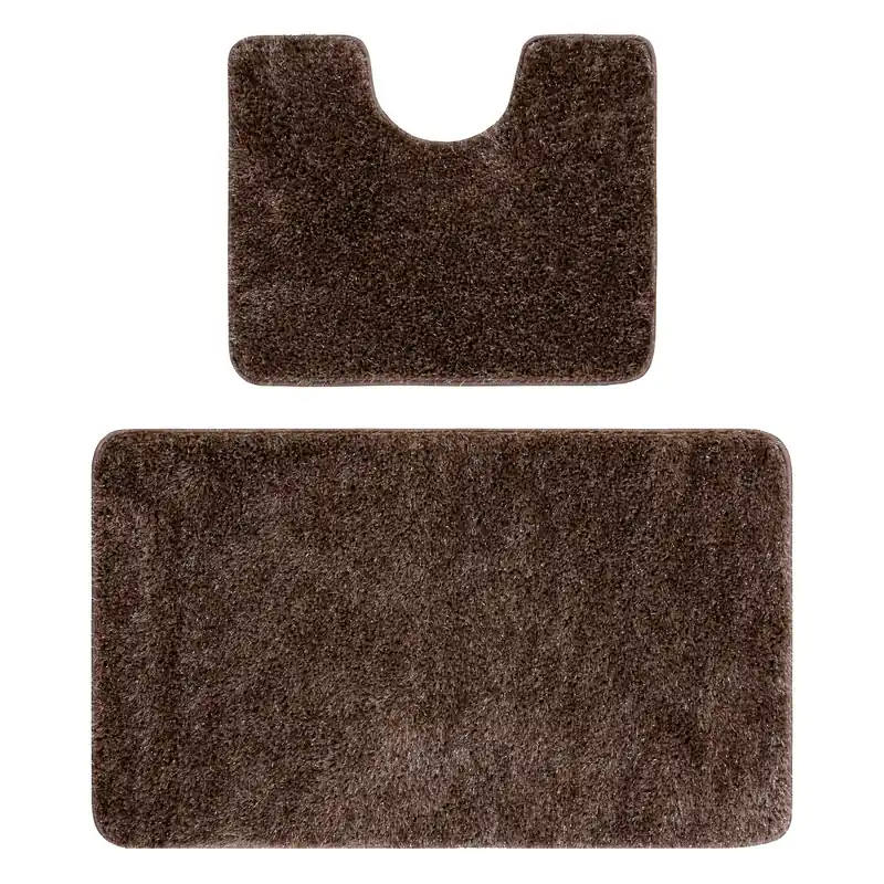 Oblíbený Sada koupelnových koberečků SYNERGY glamour / lurex, hnědá