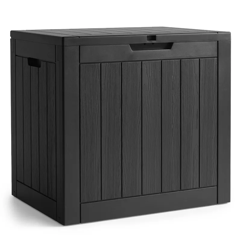 Top Prodej Zahradní úložný box černý 117 L