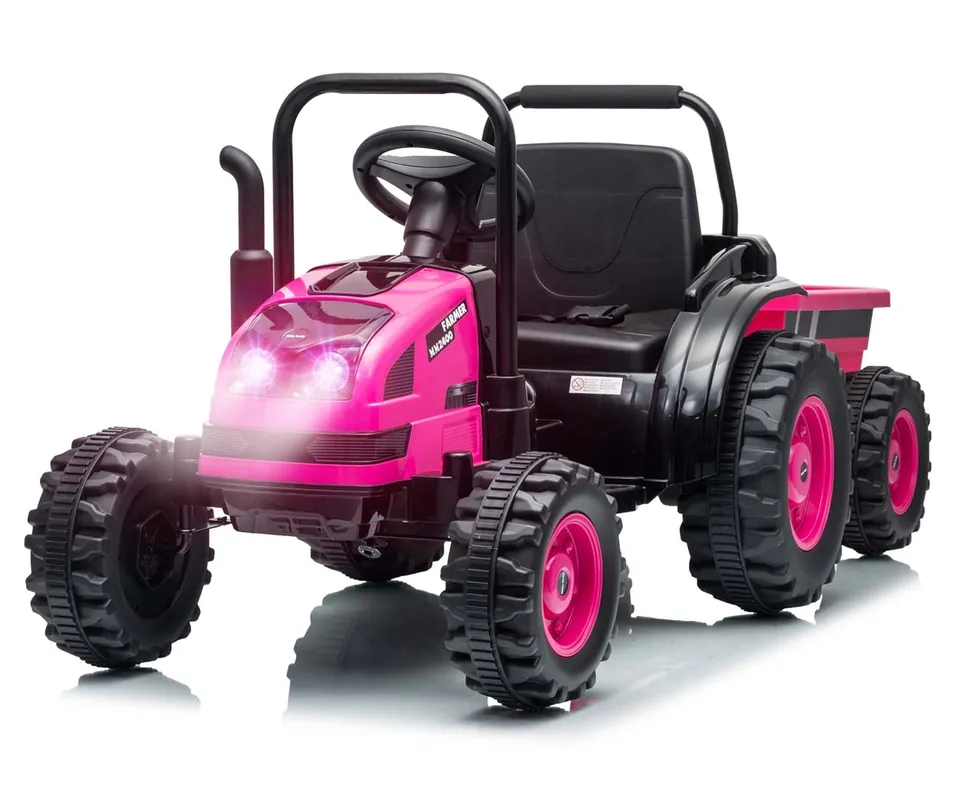 Elektrický traktor Milly Mally s přívěsem růžový Bezpečná Platba