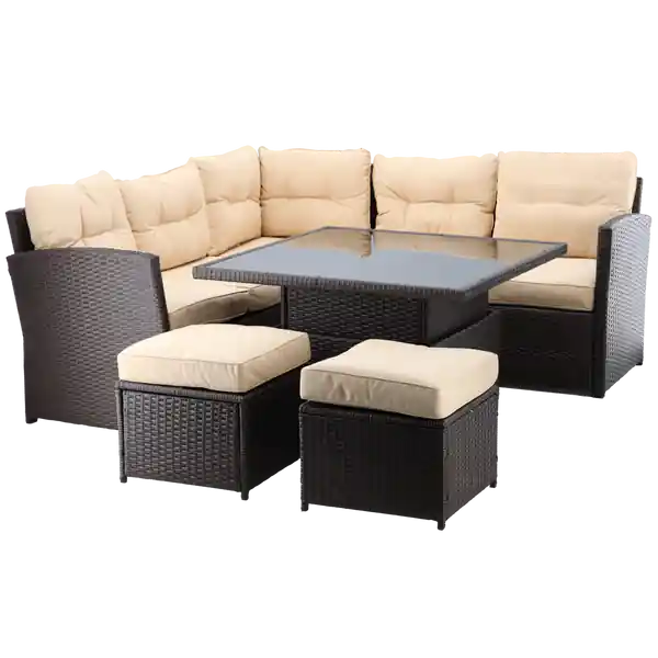 Autentický Set zahradního nábytku VERDINA hnědý ABI8205
