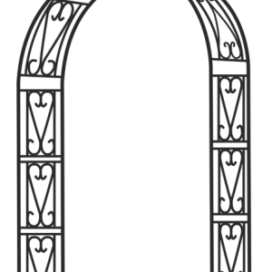 Zahradní pergola HEART černá DEN0678 Expresní Doručení