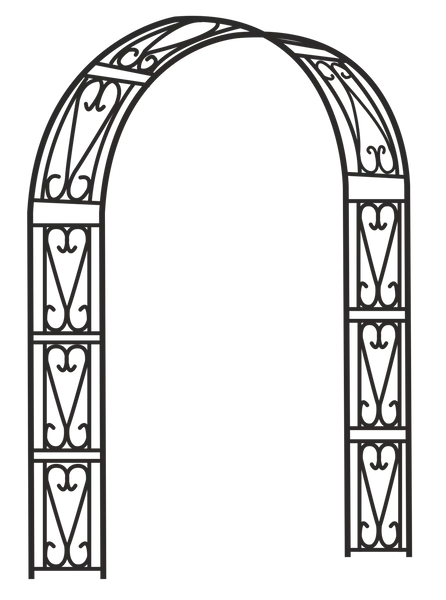 Zahradní pergola HEART černá DEN0678 Expresní Doručení