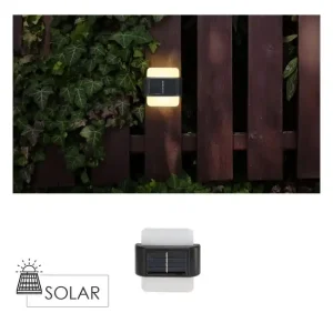 Vysoce Kvalitní Set dvou solárních LED nástěnných světel MELQUA SOL3736 (2 ks)