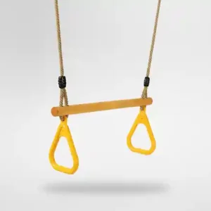 Dětská houpačka WOOD naturální / žlutá HAM9378 Horká Nabídka