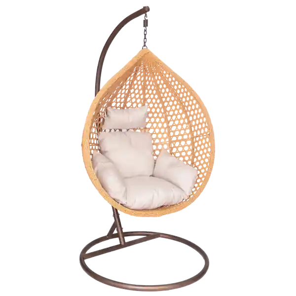 Přímo Od Výrobce Závěsné křeslo RELAX naturální / béžové / hnědé FAT4804