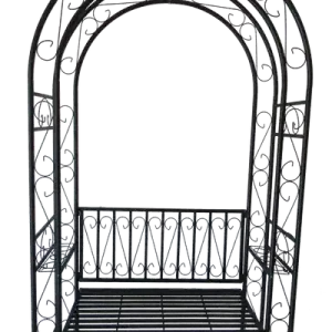 Rychlé Dodání Zahradní pergola s lavicí LOREN černá N9512