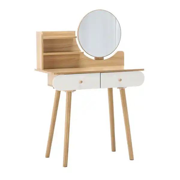 Toaletní stolek NORDIC WOOD naturální / bílý PHO7865 Super Cena