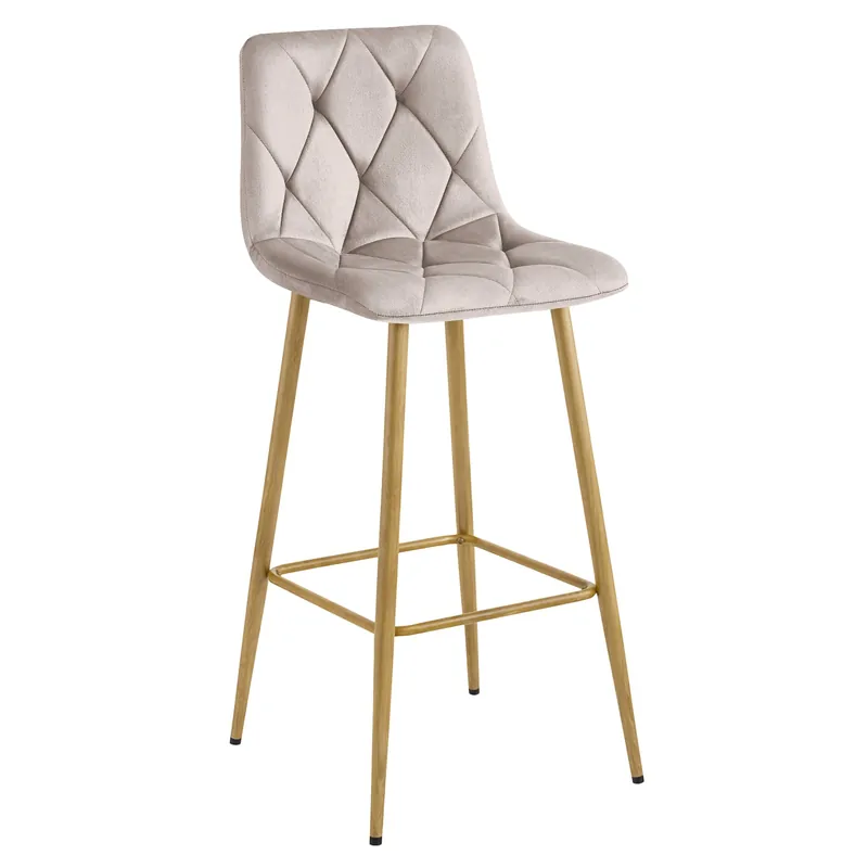 Must-Have Barová židle NADO sametová, tmavá béžová / hnědá
