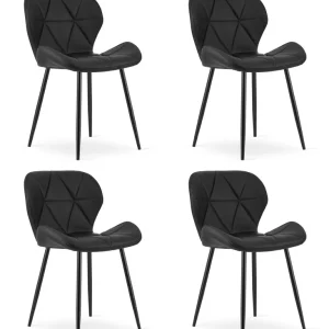 Set čtyř jídelních židlí MANGO černé / černé nohy (4 ks) Kup Teď