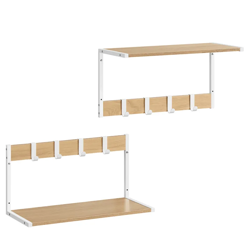 Must-Have Set dvou nástěnných polic béžové ABP-E1083 WT (2 ks)