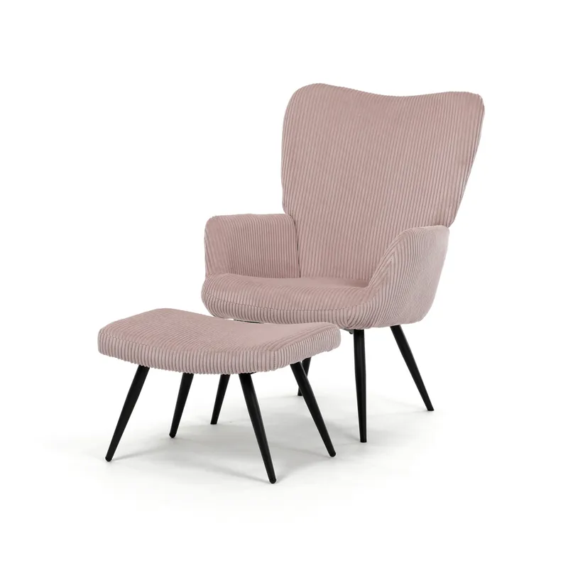 Výhodná Nabídka Křeslo růžové s podnožkou AK-L7285 PINK6
