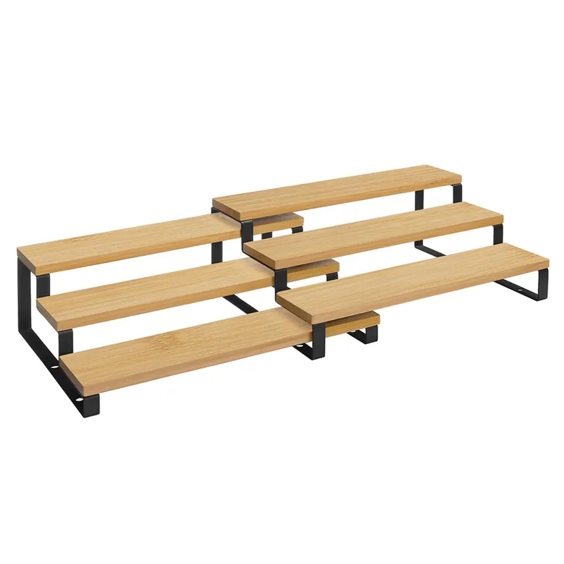 Set dvou kuchyňských bambusových polic AUK-E1016 NAT (2 ks) Poslední Šance