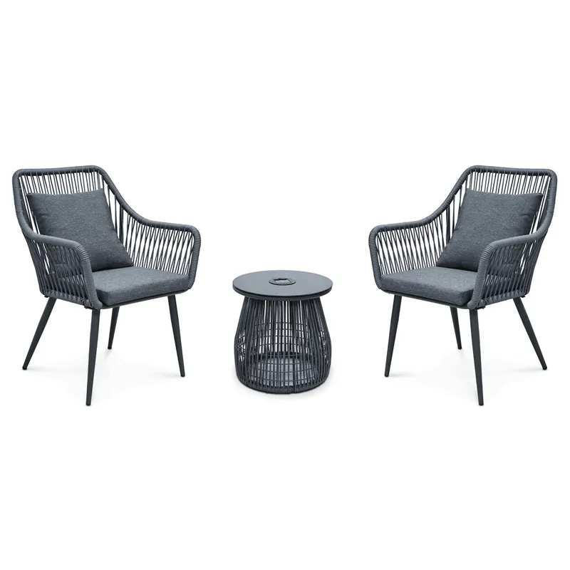 Set zahradního nábytku šedý s podsvícením AZS-L1314 GREY Ihned K Objednání