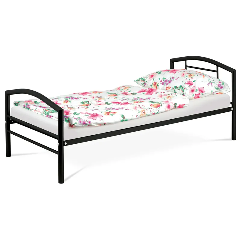 Sleva Kovová postel 90 cm černá BED-1900 BK