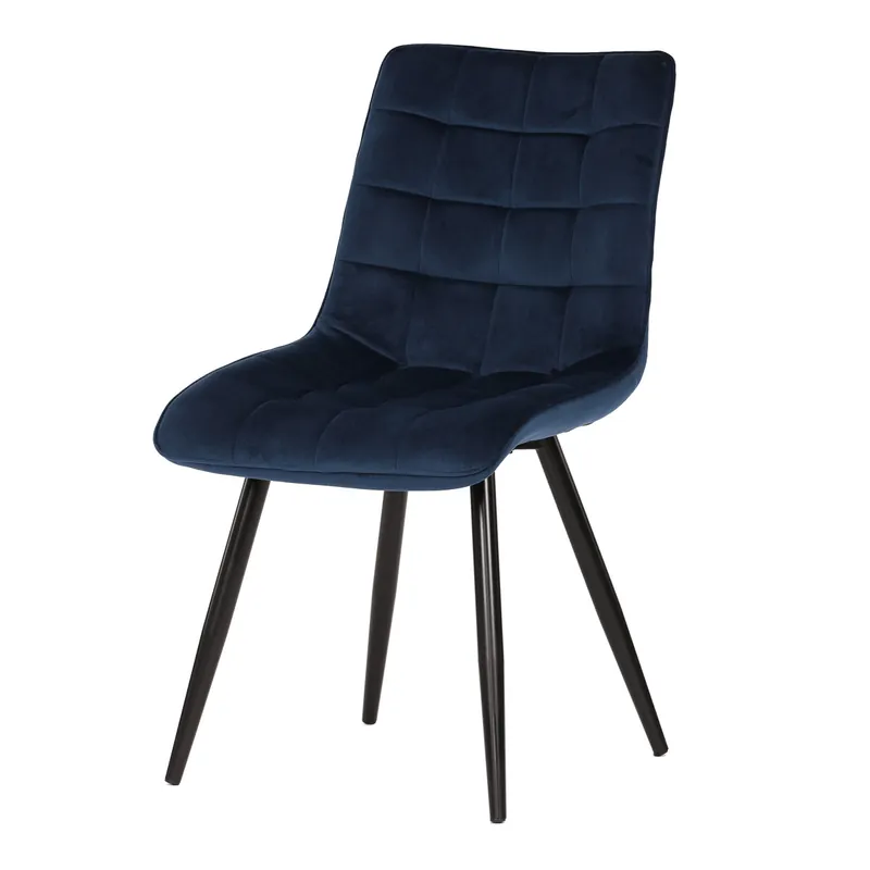 Jídelní židle sametová, modrá CT-384 BLUE4 Levný