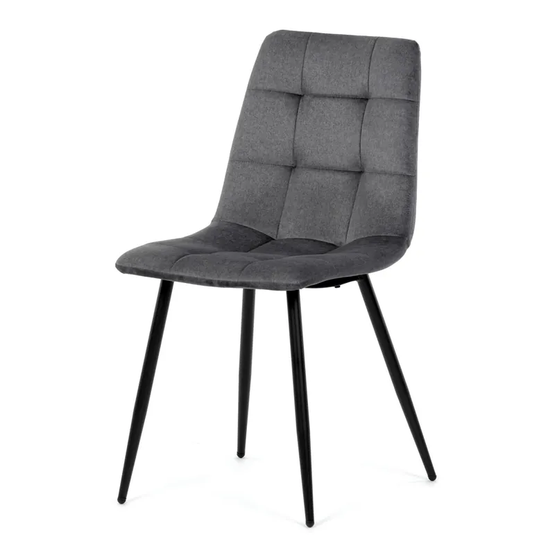 Jen Po Omezenou Doba Jídelní židle sametová, šedá DCL-X7015 GREY2