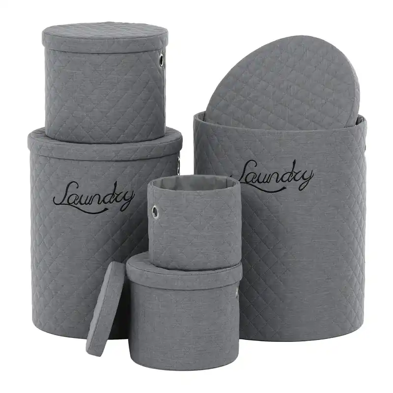 Set pěti košů na prádlo šedý DT3007 GREY (5 ks) Jen Po Omezenou Doba