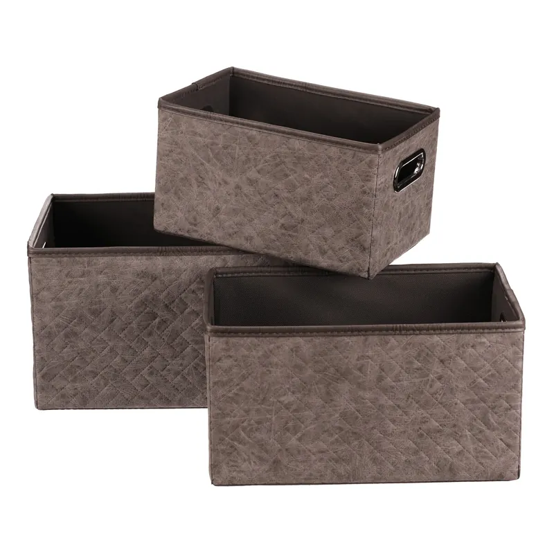 Set tří úložných košíků šedý DT3010 GREY (3 ks) Super Cena