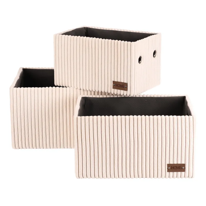Autentický Set tří úložných košů krémový DT3016 CRM (3 ks)