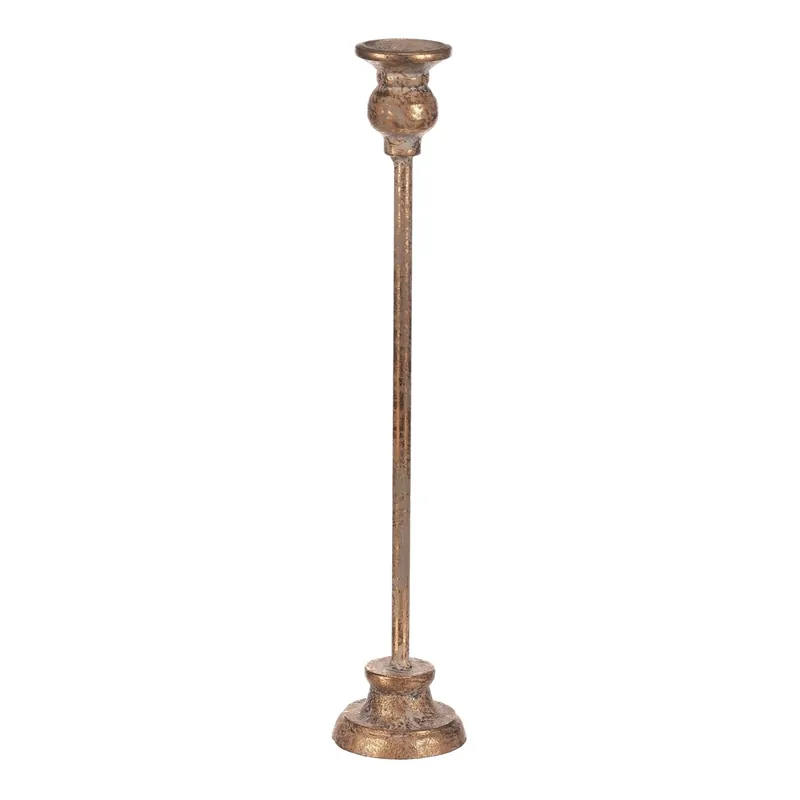Finální Výprodej Kovový svícen 38 cm zlatý FUP523
