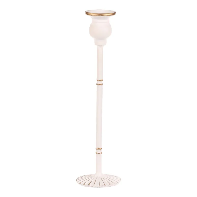 Kovový svícen 30 cm bílý FUP543 Novinka