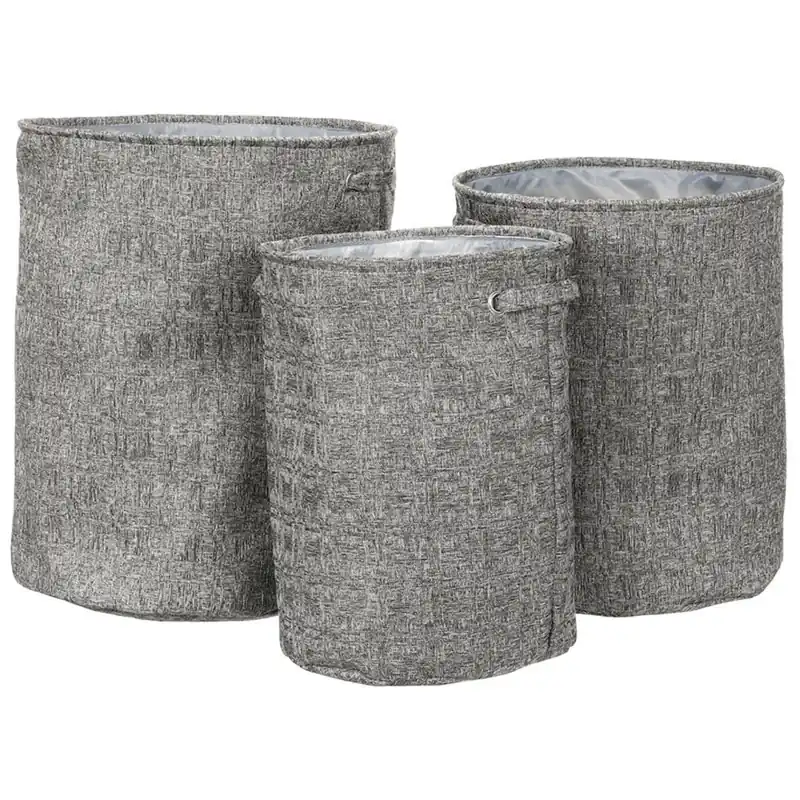 Originální Set tří košů na prádlo šedý LK9581-GREY (3 ks)