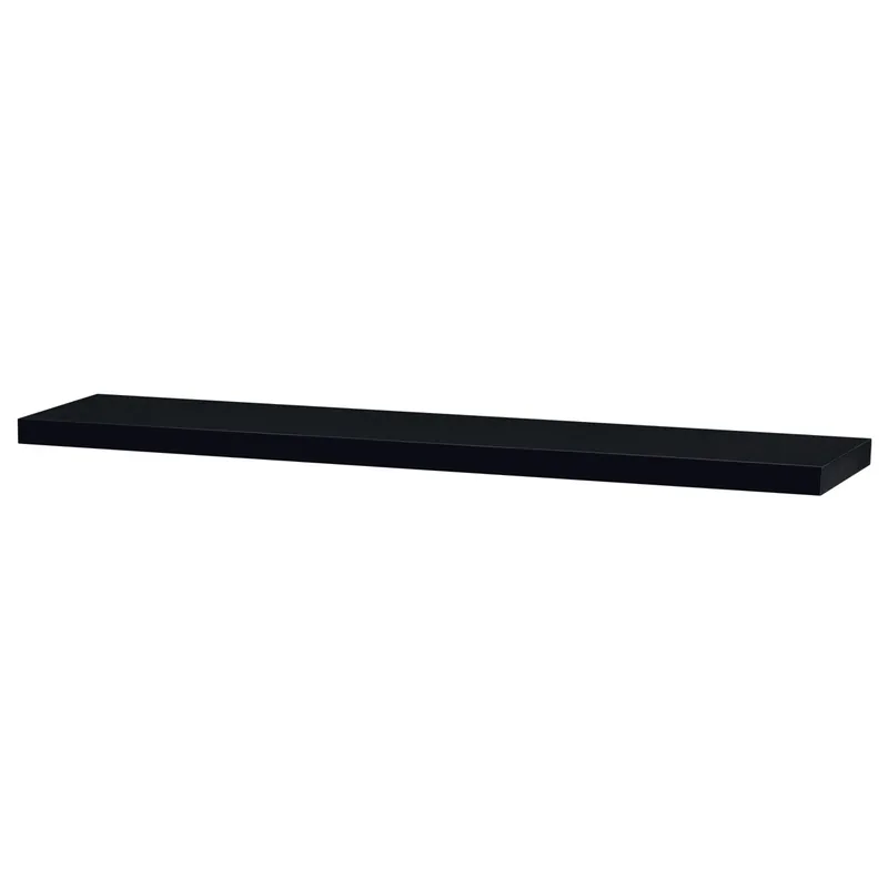 Nejprodávanější Nástěnná police 120 cm černá P-002 BK lesk