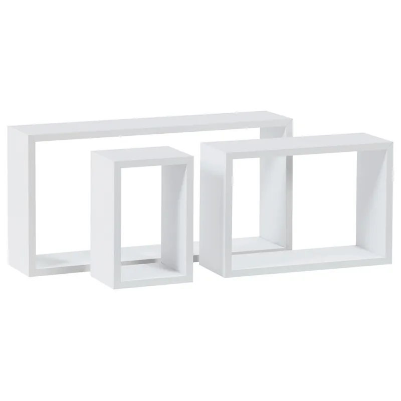 Set tří nástěnných polic bílé P-009 WT2 (3 ks) Víkendová Akce