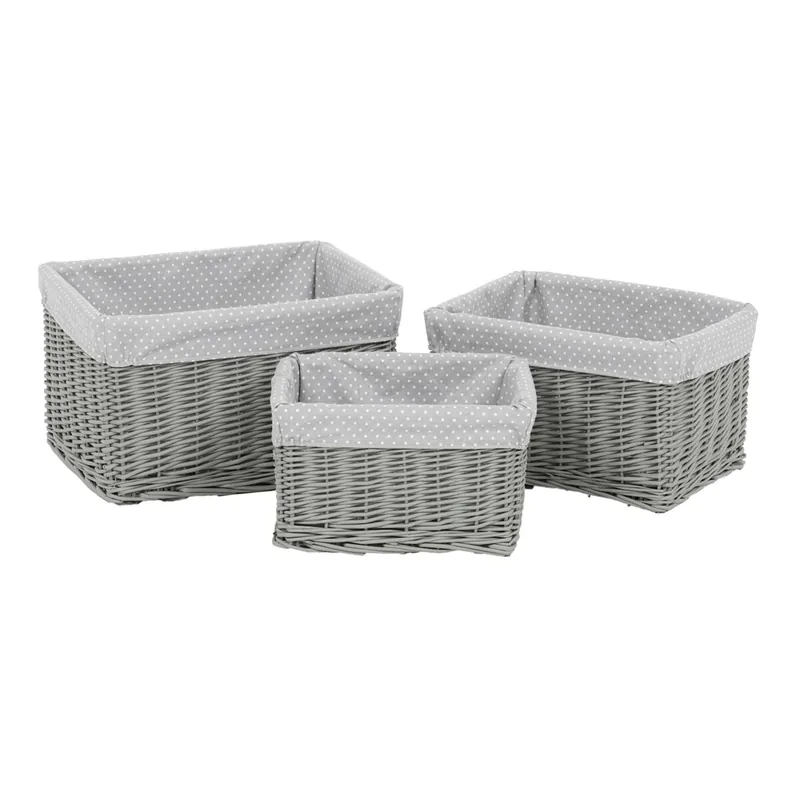 Výprodej Set tří úložných košů šedý PRN2015 GREY (3 ks)