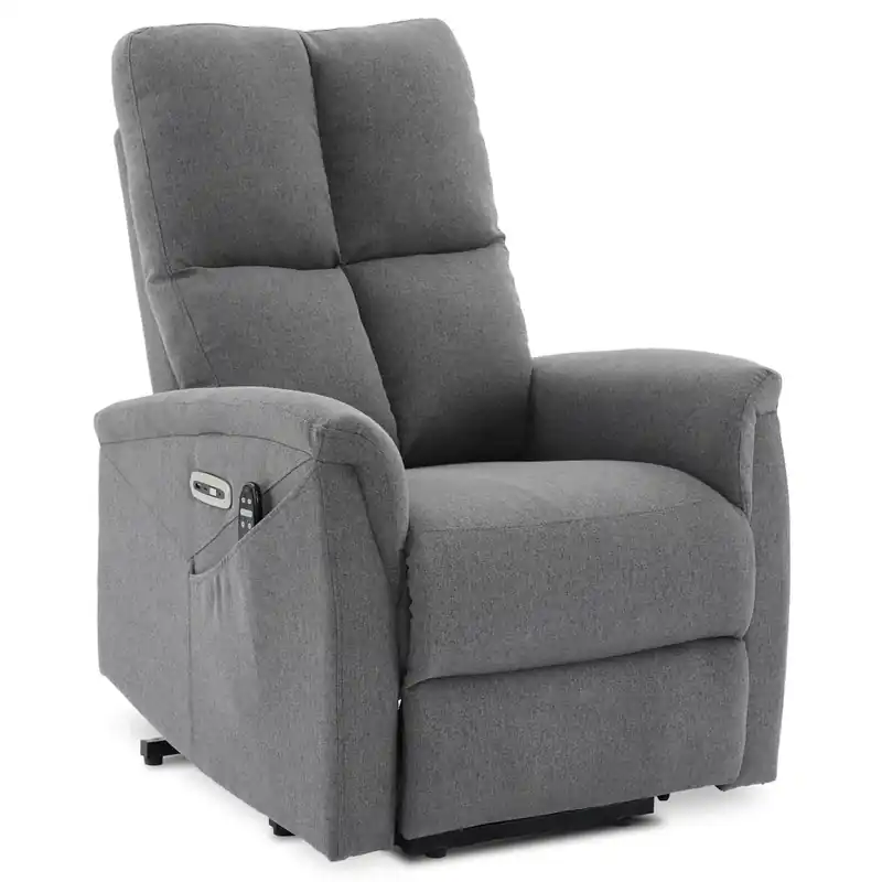 Značkový Polohovací křeslo šedé, elektrické TV-929 GREY2