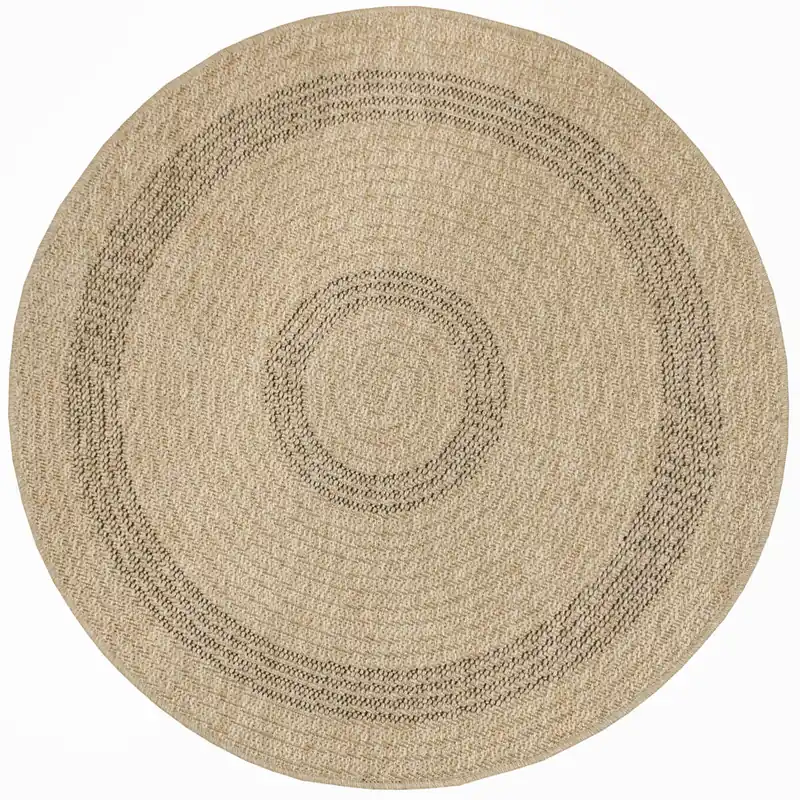 Dokud Zásoby Vydrží Koberec Indiana 08866A JUTE / BLACK, béžový / grafitový kruh