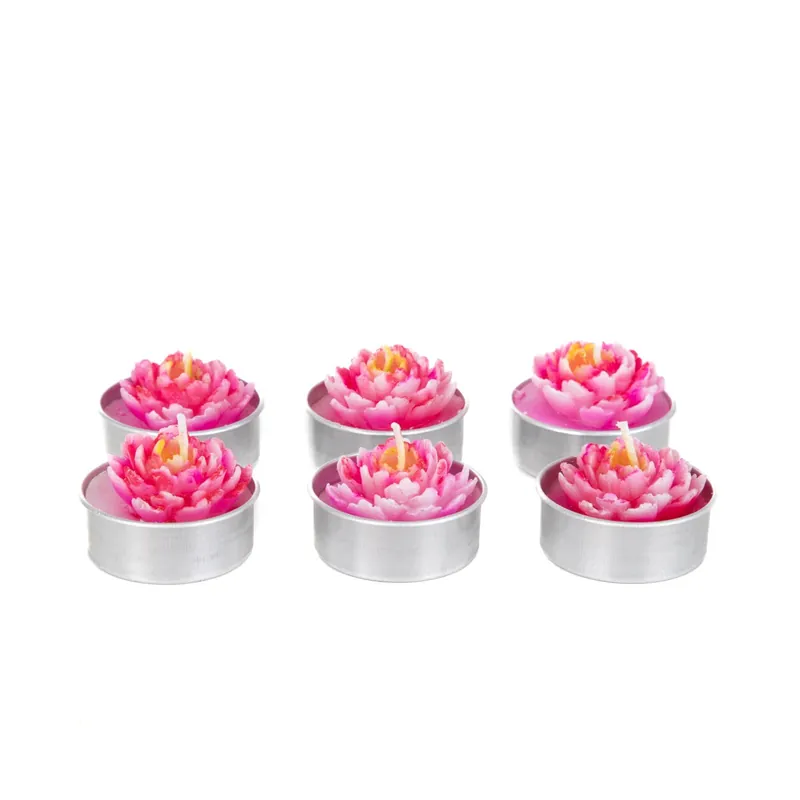 Sada šesti svíček FLORAL AURA květiny 882475 Expresní Doručení