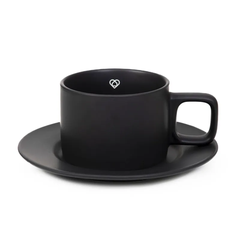 Šálek MARIN s podšálkem, černá 885124 200 ml Bezpečná Platba