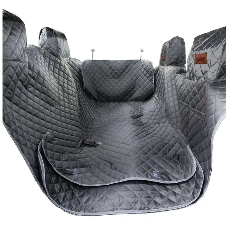 Cenová Bomba Potah do auta se stranami pro psa, šedý 140x160 cm