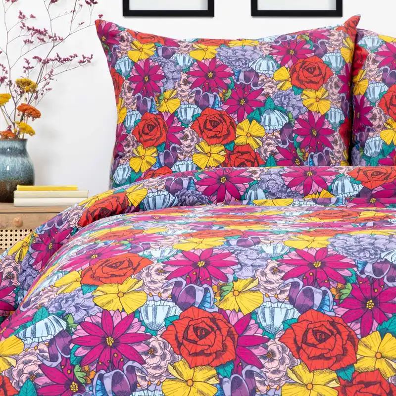 Pouze Dnes Ložní souprava FRIDA KAHLO s květinami 879413