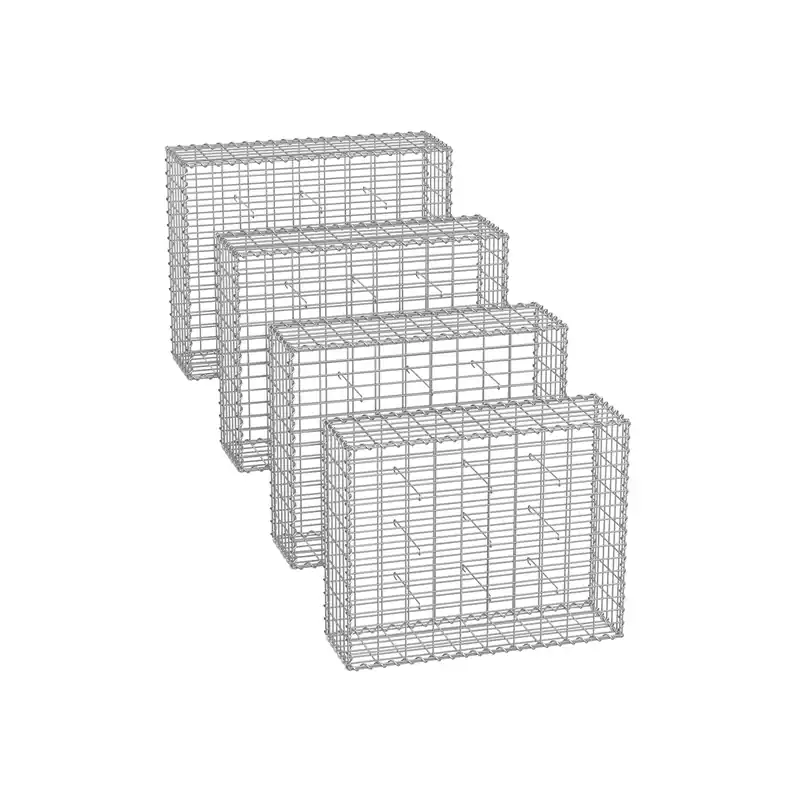 Gabionové koše 4ks 100 x 80 x 30 cm, GGB483V1 Nová Kolekce