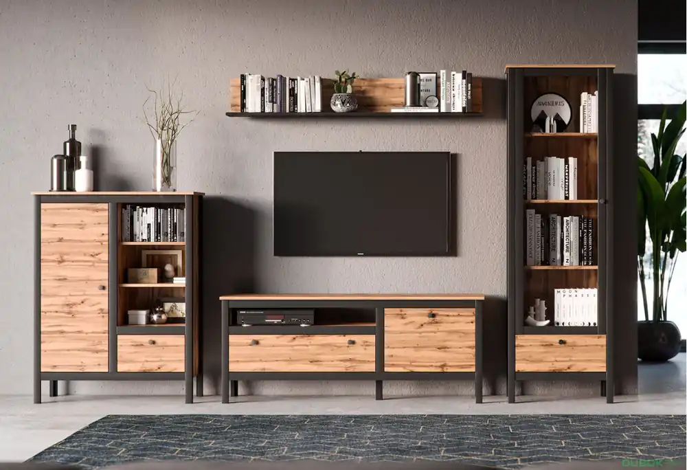Obývací sestava 3.0 m dub wotan / černý Loft Objednat Nyní