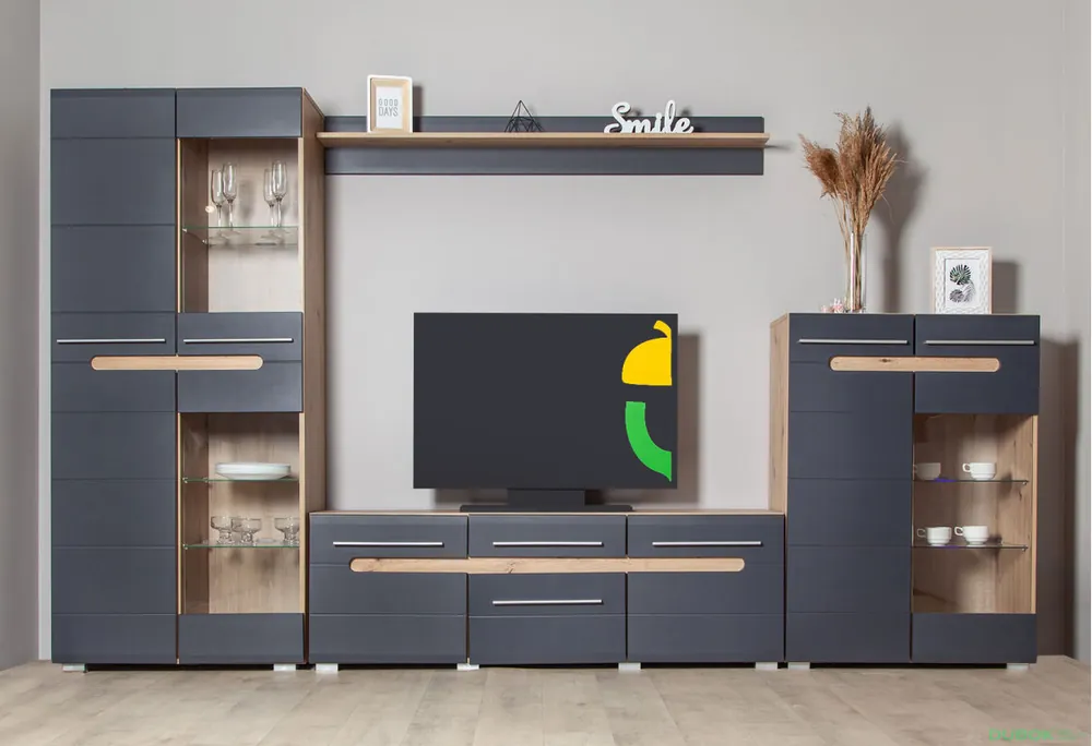 Obývací sestava 3.1 Bianko grafit Autentický