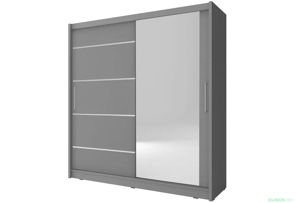 Skříň Maja I ALU 200 grafit Jen Po Omezenou Doba